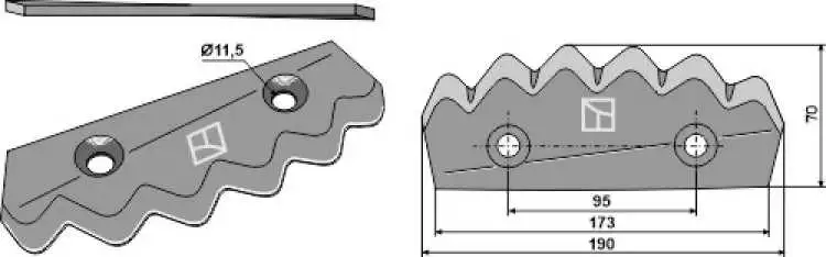 Futtermischwagenmesser, rechts